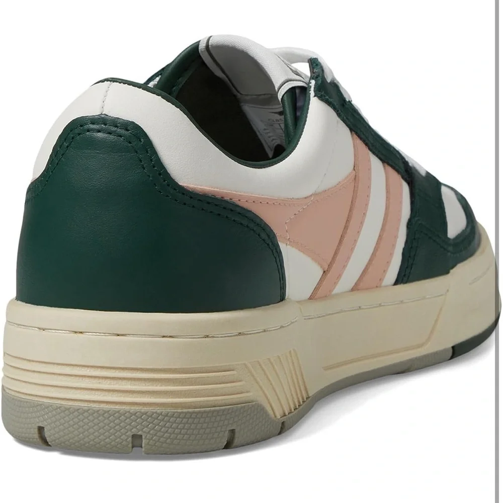 Gola Challenge CLB535 Women's White, Evergreen & Pearl Pink Sneakers Size 5 NEW